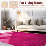 Ultra Soft Area Rug, Non Slip, Stain Resistant, Washable Area Rugs for Living Room, Bedroom, Vintage Low Pile(Pink)