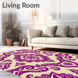 Damask Paisley with Curved Arabesque(Beige)