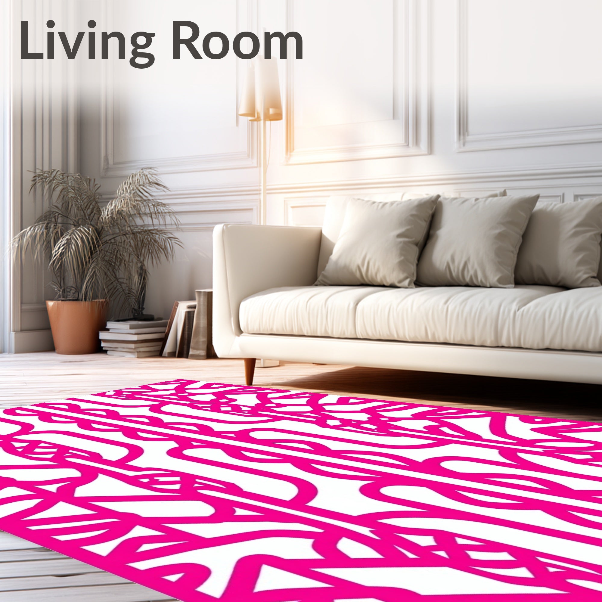 Sophisticated Micro Pile Sculptural Wave Arch Luxury Decorative Art (Pink) - ODIKA