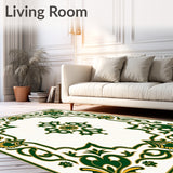 Baroque Flourish with Symmetrical Ornamental Details(Green)