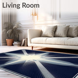 Area Rug Gripper Pads Non Slip Carpet Tape Washable Reusable Count(Blue)