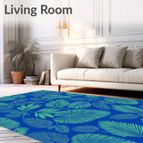 Tropical Leaf Canopy with Dense Foliage Botanical Print (Blue)