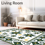 Scandinavian Snowflake Showcasing Interlocking Festive Motifs(Green)