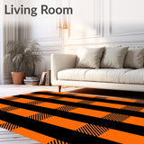 Checkered Plaid Reversible Farmhouse Style Decorative(Black)