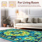 Eclectic Colorful Tiled Motif(Blue)