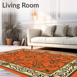 Traditional Arabesque Scroll Work Entrance with Flowing Vine(Orange)