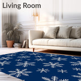 Falling Snow Crystal Entryway with Midnight Sky Background(Blue)