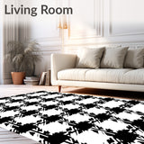 Yuletide Tartan Surface With Intersecting Stripes(Black)