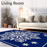 Celestial Starburst Shag with Radial Design(Blue)