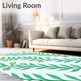 Botanical Vine Trellis Floor with Climbing Ivy Motifs(Green)