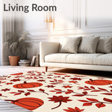 Earthy Mosaic Design Featuring Abstract Pumpkin and Vine(Orange)