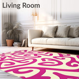Creamy Abstract Animal Inspired Design with Subtle Ivory Accents (Pink)