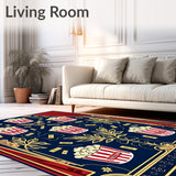 Nostalgic Snack Circular Flooring Entertainment Hub Accent(Red)