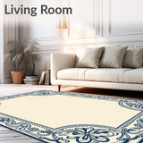 Vintage Inspired Botanical Jacquard Swirl Braided(Ivory)