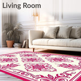 Floral Medallion Interlocking with Classic Scrollwork Motifs(Ivory)