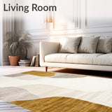 Chic Indoor Artistic Abstract Motif in Muted Earthy Hues(Beige)
