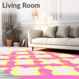 Elegant Checkered Trellis Decorative Accent Throw(Pink)