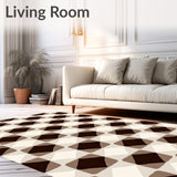 Cabin Lattice Festive Countryside Welcoming Accent(Brown)