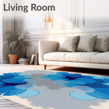 Artisan Crafted Abstract Watercolor Splash Modern(Blue)