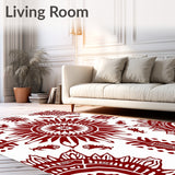 Nordic Starburst And Reindeer Scandi Inspired Holiday Design(Red)