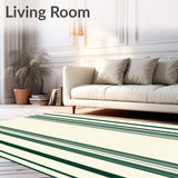 Cream and Green Stripe(Beige)