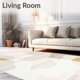 Geometric White Abstract Design(Beige)