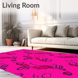 Luxurious Velvet Swirl Decorative Accent With Stain Protection (Pink)