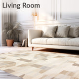 Geometric Beige Indoor Area Neutral Hues(Beige)
