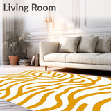 Elegant Curled Shearling Motif Plush with Wave Texture(Gold)