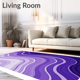 Luxurious Swirl Elegant Modern Contemporary Gradient Wave (Purple)