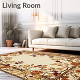 Harvest Bounty Medley Area Autumnal Beige Brown Design(Beige)