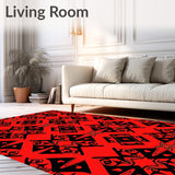 Festive Argyle Starburst with Classic Winter Filigree Accents(Red)