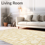 Geo Beige Area Elegant Kitchen Runner(Beige)