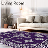 Elegant Damask Flourish Jacquard Symmetrical(Purple)