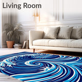 Classic Maritime Storm Nautical Artistic Tapestry(Blue)