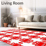 Holiday Grid Accent with Cheerful Checkered Motif(Red)