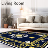 Elegant Frosted Snow Crystal with Radiant Starbursts(Gold)