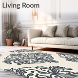 Damask Scrollwork Anti Slip Floor(Gray)