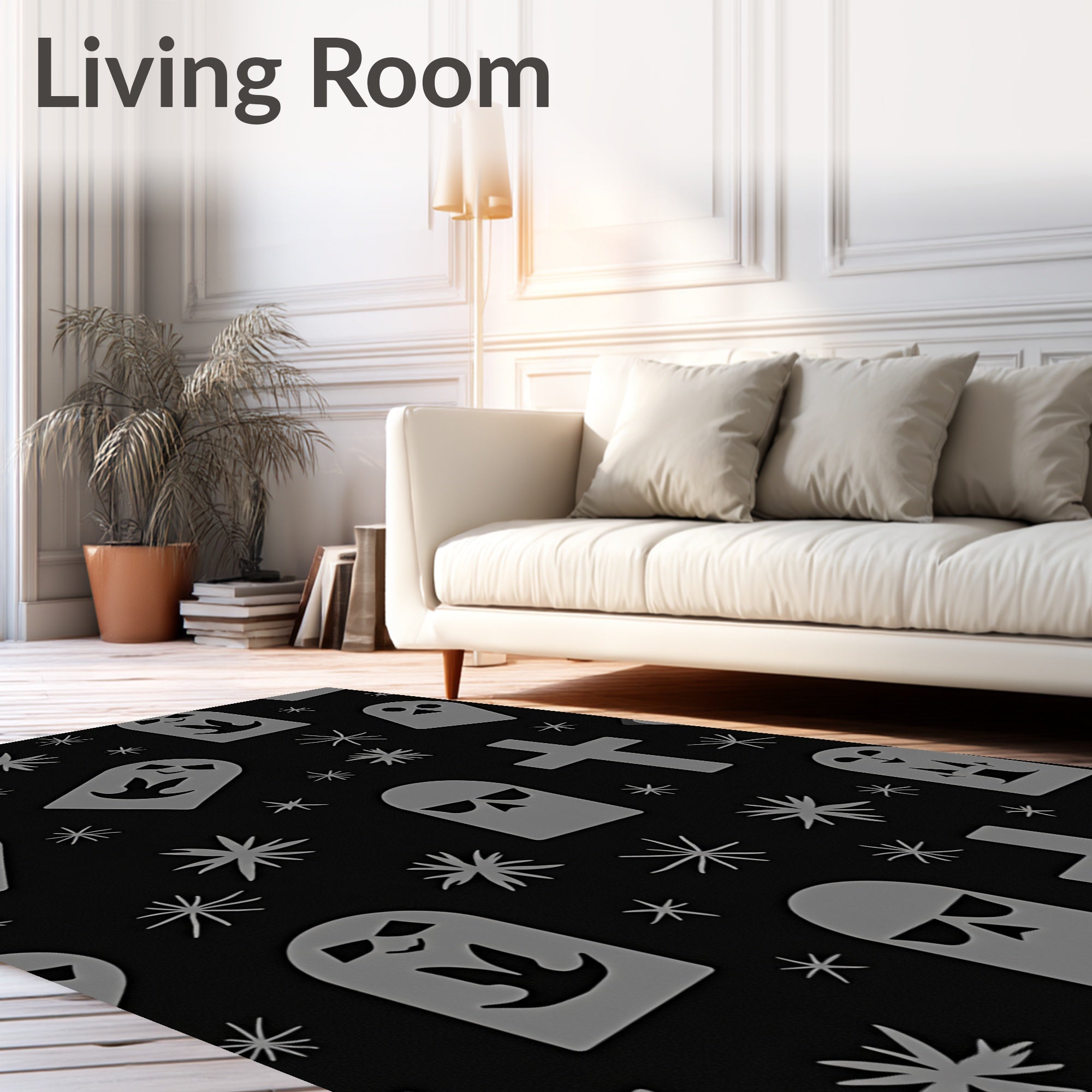 Haunted Graveyard Tombstone Halloween Novelty Accent(Black) - ODIKA