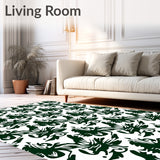Yuletide Evergreen Semi Circle Bath Floor Covering(Green)