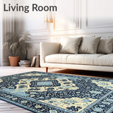 Ethereal Echoes Abstract Geometric Design in Navy Blue and Beige(Beige)