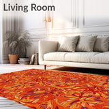 Autumn Jungle Foliage Sunset Tapestry(Orange)