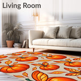 Harvest Gourd Monarch Wing Semi Circle Doormat Welcome(Orange)