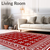 Festive Snowflake with Intricate Winter Holiday Motifs(Red)