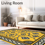 Gothic Revival Quatrefoil with Tracery Inspired Borders(Yellow)