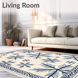 Nordic Greeting Entrance Wintry Scene Porch Accessory(Blue)