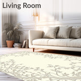 Subtle Botanical Vine Boho with a Serene Understated(Beige)