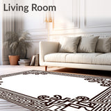 Medallion Labyrinth Maze Elegant Symmetrical(Brown)