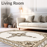 with Intricate Scrollwork and Floral Motifs(Beige)