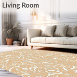 Elegant Arabesque Scroll Artisan Treasure(Beige)